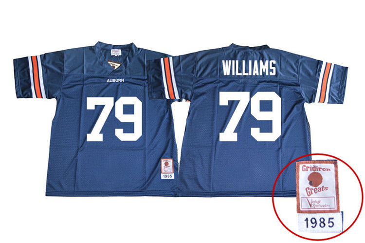Men's Auburn Tigers #79 Andrew Williams 1985 Throwback Navy College Stitched Football Jersey